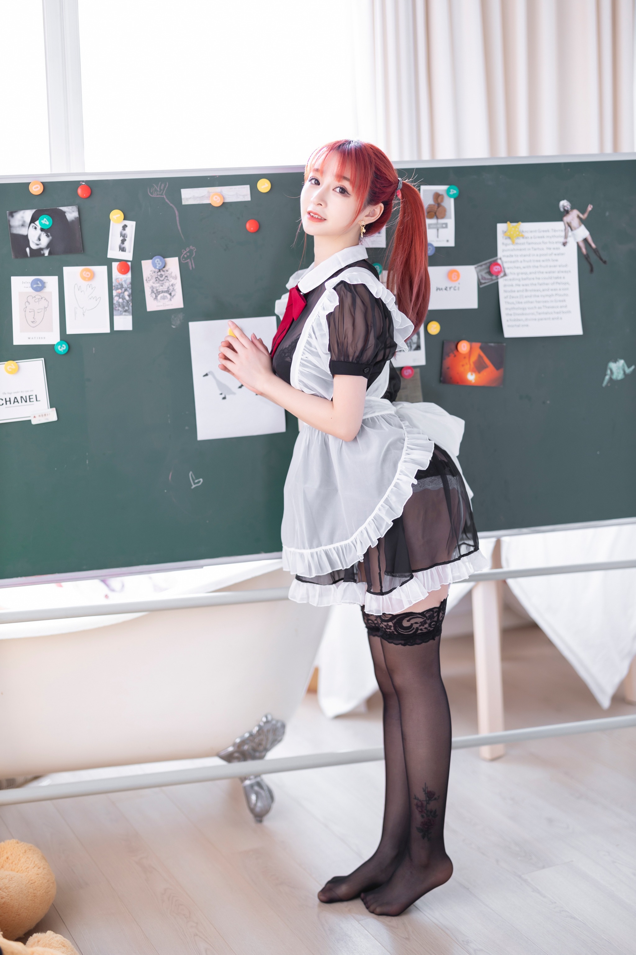 叉子宝宝 - NO.004 双马尾透明女仆 [43P]-XikXak